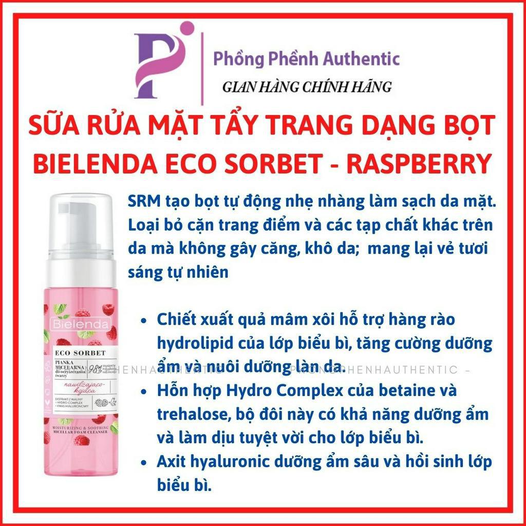SỮA RỬA MẶT TẠO BỌT BIELENDA ECO SOBERT Micellar Foam Cleanser PEACH - PINEAPPLE 150ML