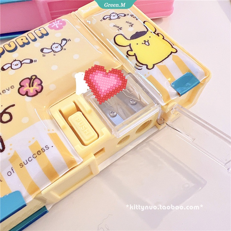 Sanrio Hộp Đựng Bút Hai Ngăn Họa Tiết Kuromi Nhồi Bông Dễ Thương Dùng Làm Quà Tặng Cho Bé Gái