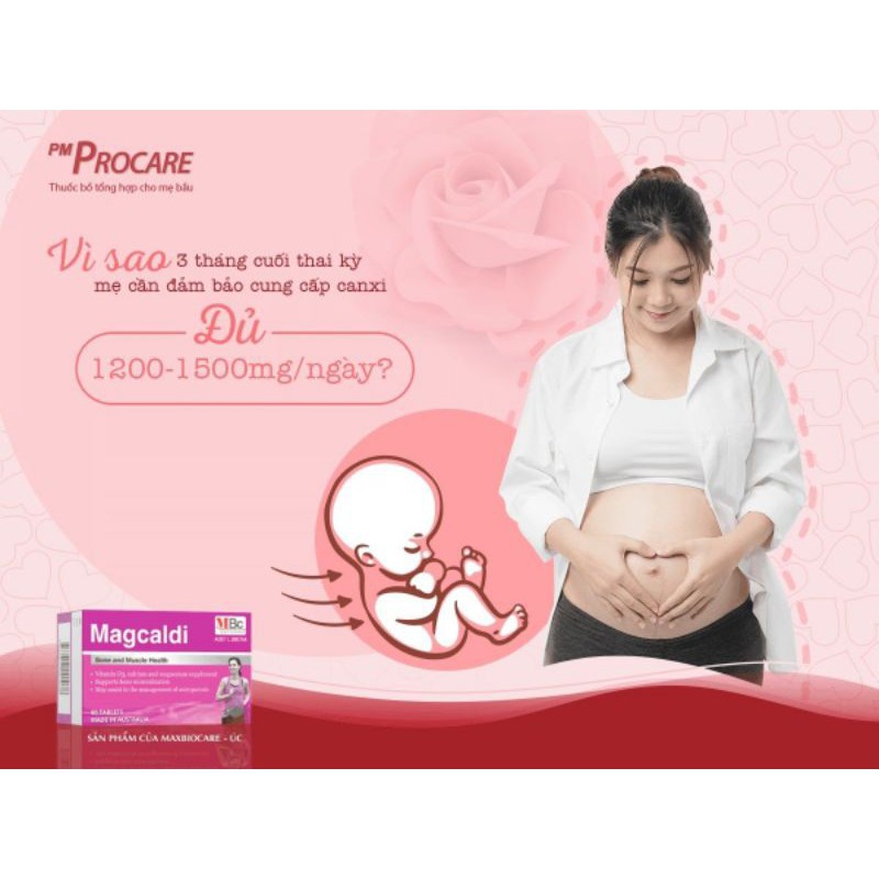 Magcaldi Maxbiocare Astralia bổ sung canxi hữu cơ hộp 60 viên date mới nhất 2/2024