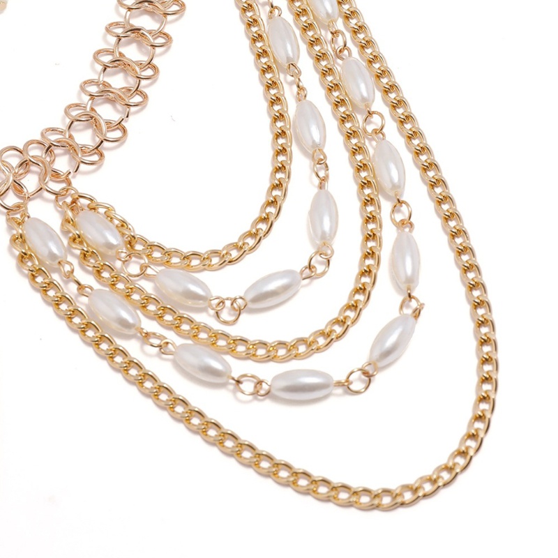 Băng Đô Dây Xích Đính Ngọc Trai Giả Dùng Hóa Trang Múa Bụng Cho Nữ