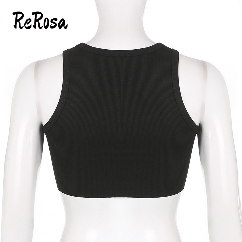 Áo Croptop Ôm Dáng Màu Trơn Cổ Tròn In Chữ Thời Trang Cho Nữ