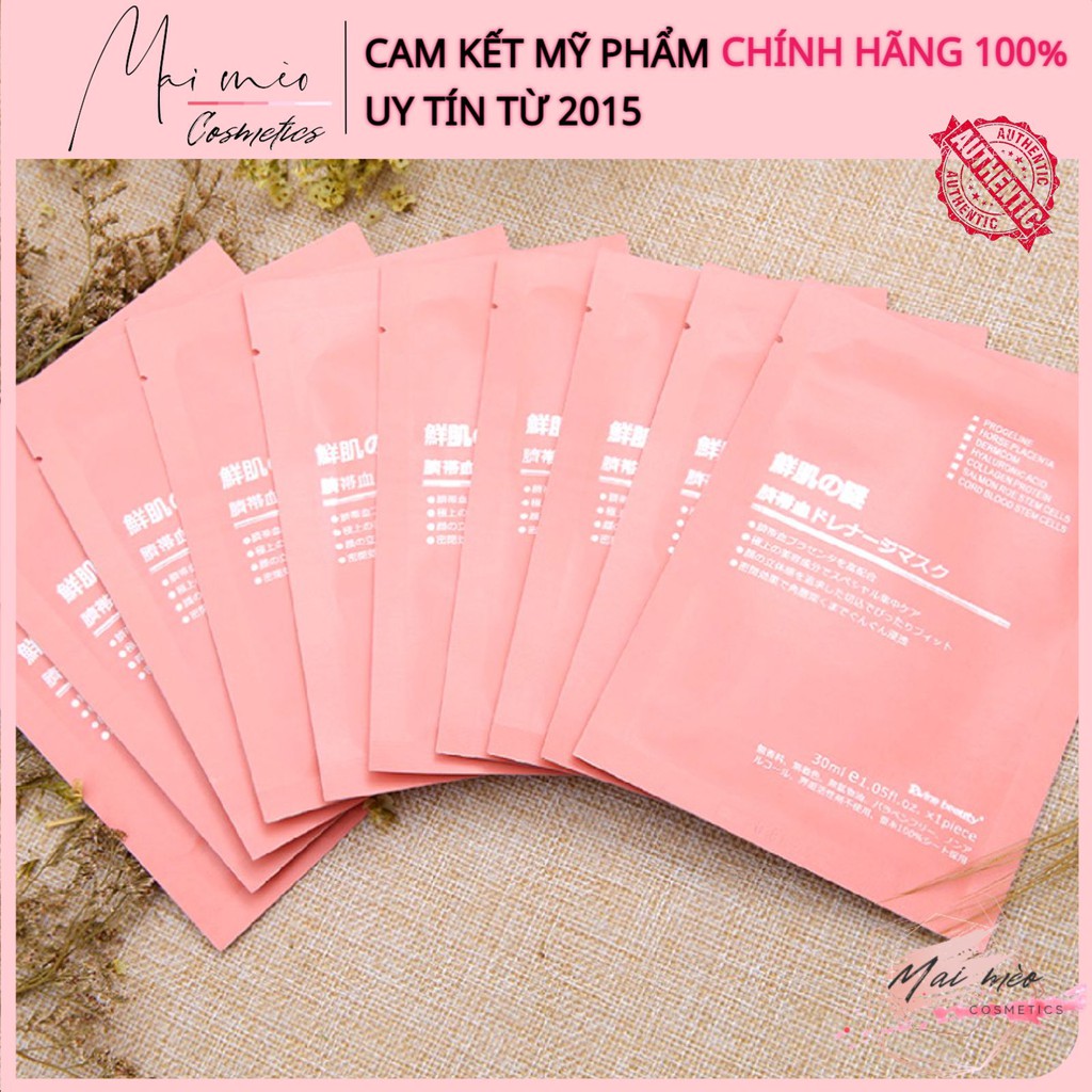 [𝓕𝓻𝓮𝓮𝓼𝓱𝓲𝓹] mặt nạ nhau thai - Mặt Nạ Tế Bào Gốc/Cấp ẩm - Mask Cuống Rốn Nhật Bản Rwine Beauty [𝓜𝓪𝓲 𝓶𝓮𝓸]