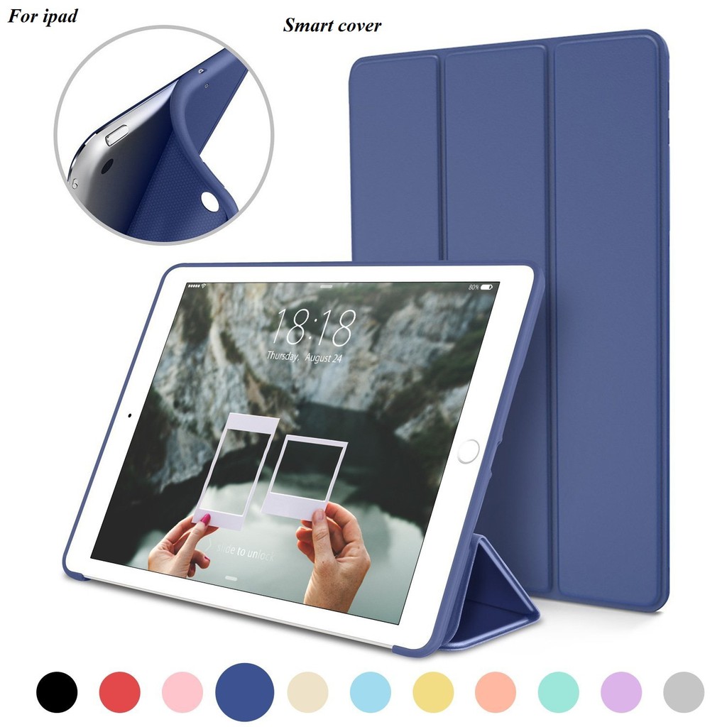 Bao da cao cấp dành cho Ipad Pro 9.7/ Ipad 234/ Ipad Pro 10.5 - tự động tắt mở - ốp dẻo silicone mềm mại | BigBuy360 - bigbuy360.vn