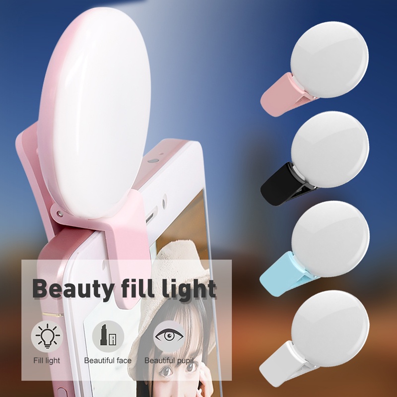 Đèn LED Mini Kẹp Điện Thoại Hỗ Trợ Chụp Ảnh Selfie Tiện Dụng thumbnail