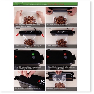 Máy Hút Chân Không Thực Phẩm Kèm Hàn Miệng Túi Vacuum Sealer ( tặng 10 túi hút )-Bảo hành 12 tháng