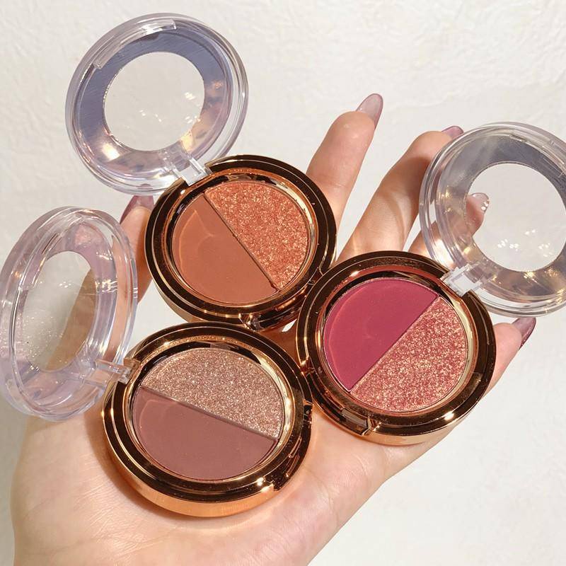 Bảng Phấn Mắt Kiss Beauty Hai Màu Lấp Lánh Và Chống Thấm Nước