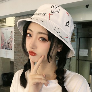 Nón Tai Bèo Họa Tiết Graffiti Phong Cách Hàn Nhật Thời Trang Cho Nữ
