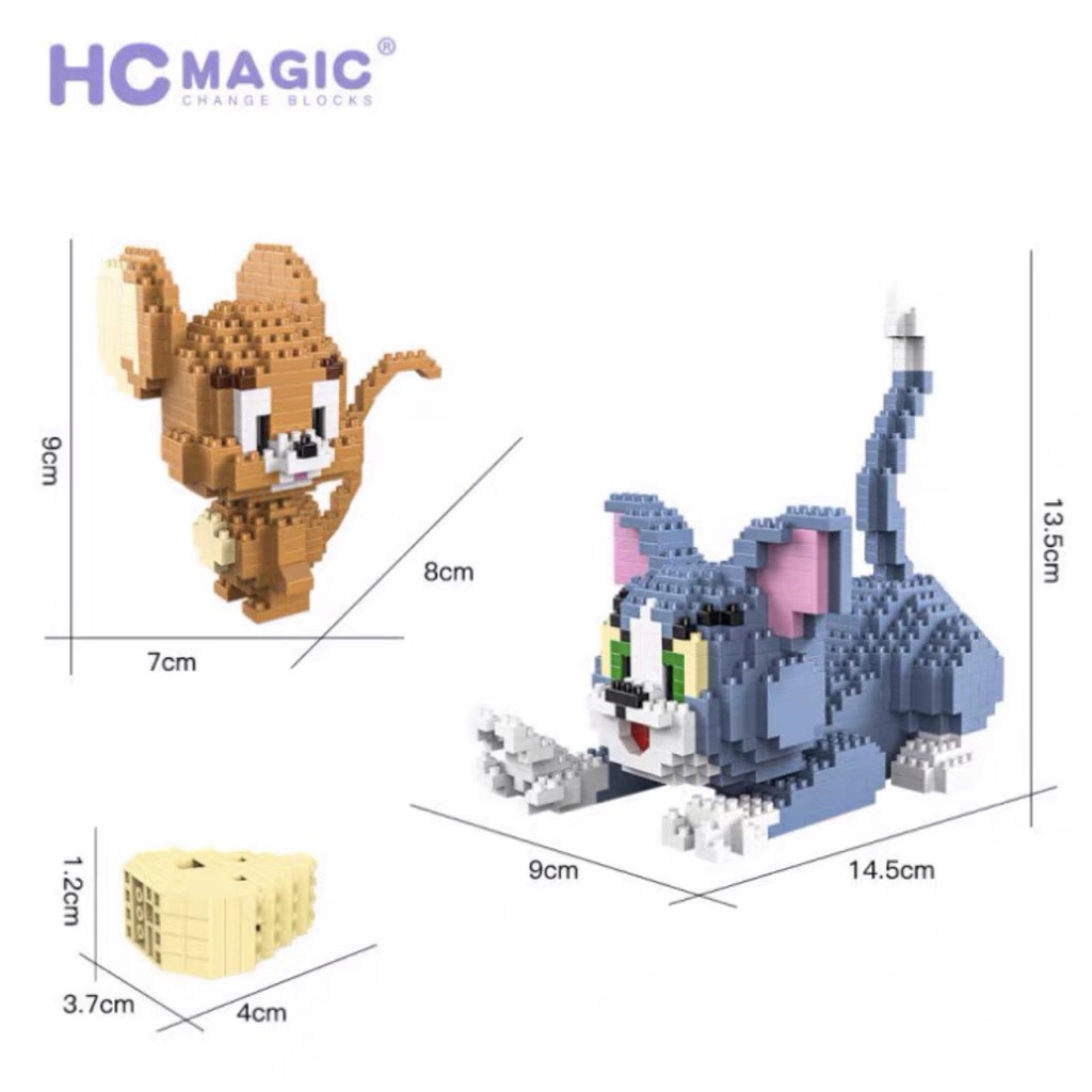 Đồ chơi xếp hình mô hình lắp ráp TOM & JERRY l NANOBLOCKS