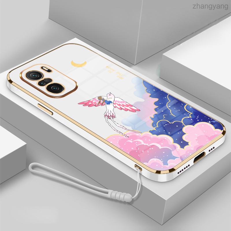 Ốp Điện Thoại Mềm Mạ Điện Kèm Dây Đeo Cho Redmi note 10 note 10 pro note 9 note 9s note 9 pro note 8 note 8 pro note 7