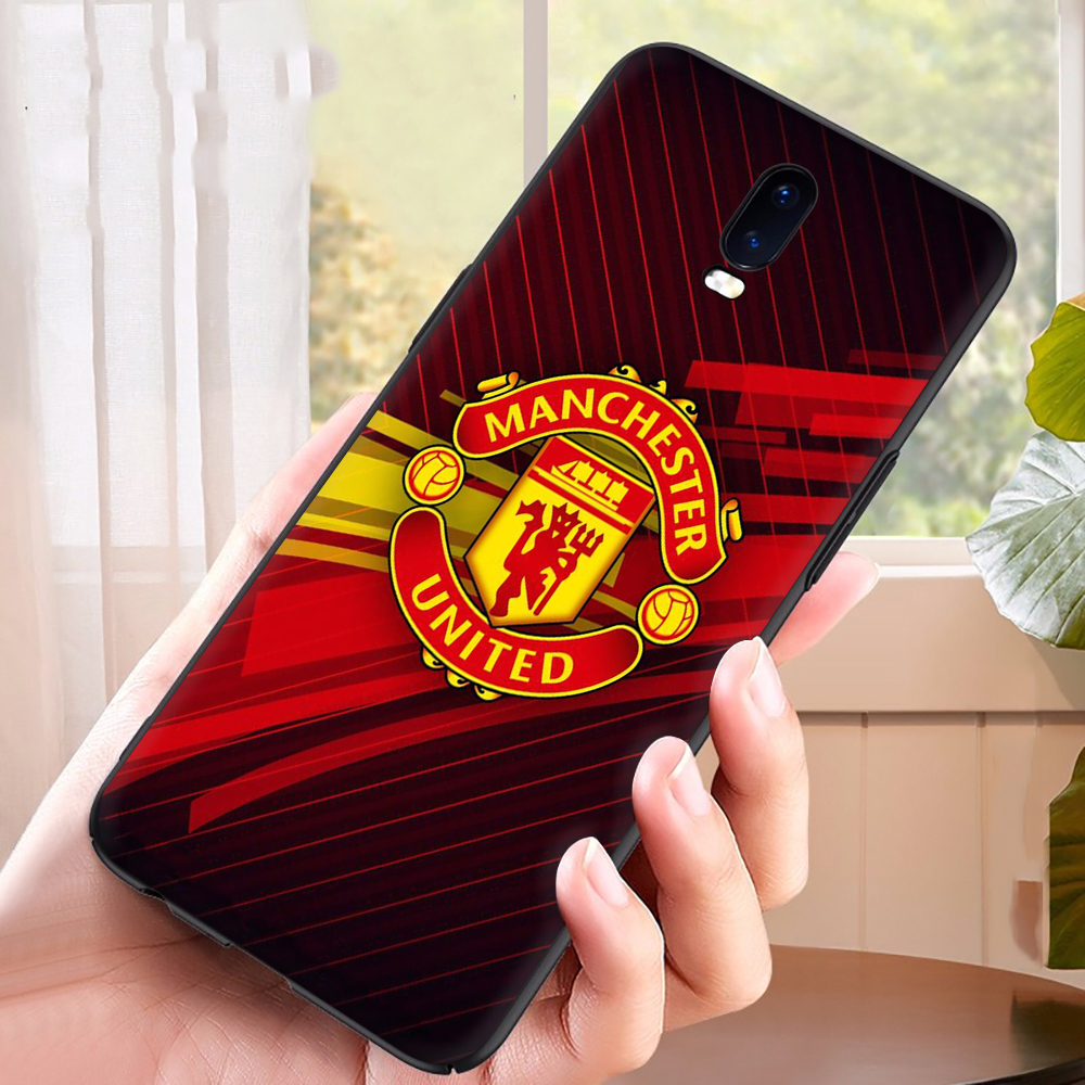 Ốp Điện Thoại Tpu Dẻo Màu Đen In Hình Logo Manchester United Cho Oppo F5 A73 F7 F9 A7x F9 Pro F11 A9 2019 F11 Pro