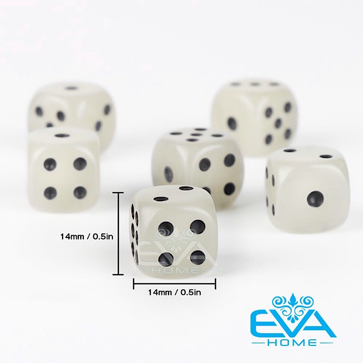 Bộ 5 Viên Xí Ngầu Dạ Quang Cho Beer Club 14 mm