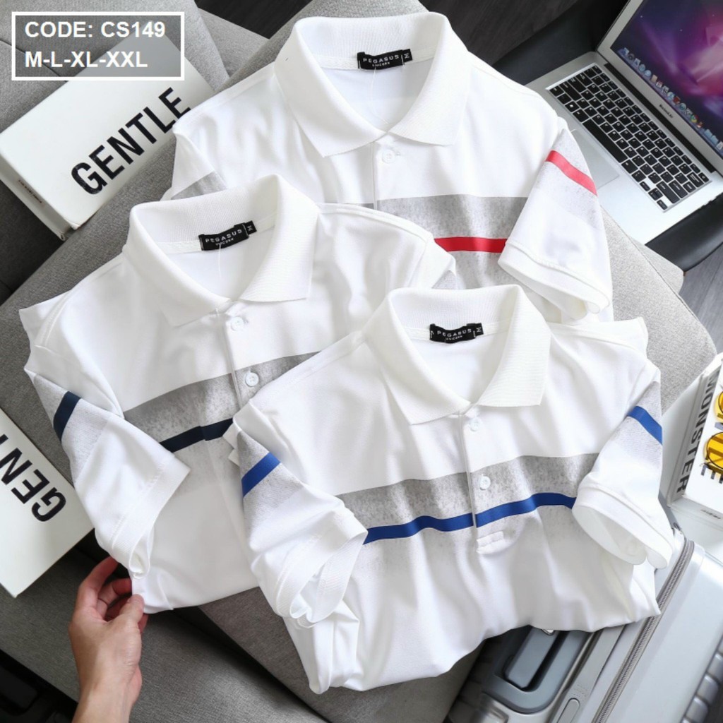 Áo Thun Nam Ngắn Tay Có Cổ ❤️FREESHIP❤️ Áo Phông Nam Đẹp vải thun co giãn phối sọc cao cấp Tô Tồ Shop - C12-AT6 | BigBuy360 - bigbuy360.vn