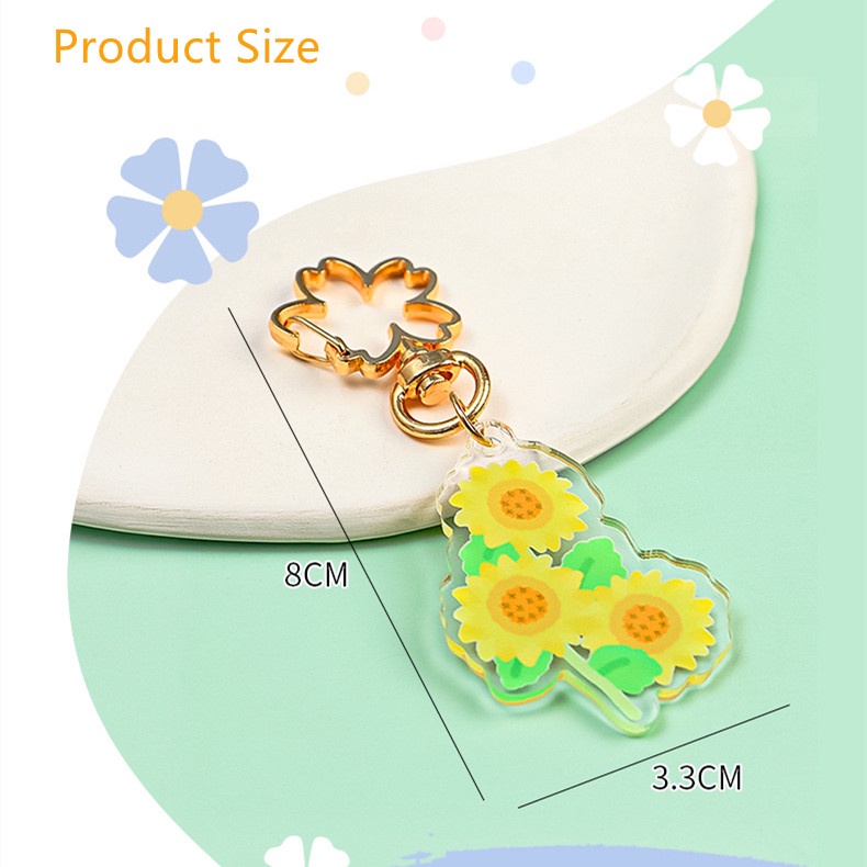 Móc Khóa Hình Bông Hoa Đơn Giản Sáng Tạo