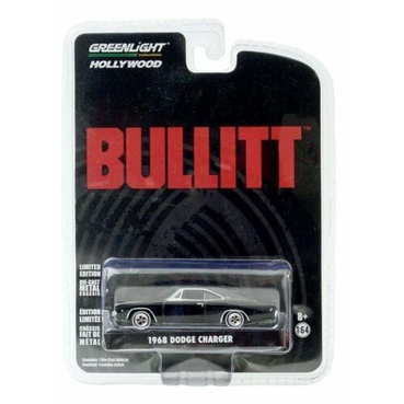 (Premium bánh cao su) Xe mô hình Greenlight 1:64 Hollywood Diecast Steve McQueen Bullit - 1968 Dodge Charger