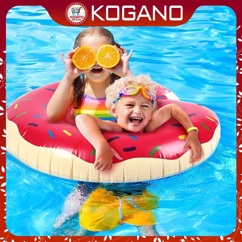 Phao bơi trẻ em KOGANO size 60 cm cho bé tập bơi an toàn hình bánh vòng Donut dễ thương SS-001301