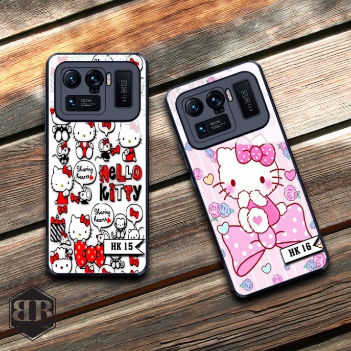 Ốp lưng kính cường lực Xiaomi Mi 11 Ultra bảo vệ camera toàn diện hình hello kitty
