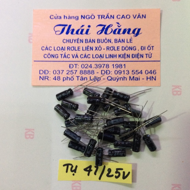 Tụ hoá 47 M/25 v giá bán 100 chiếc