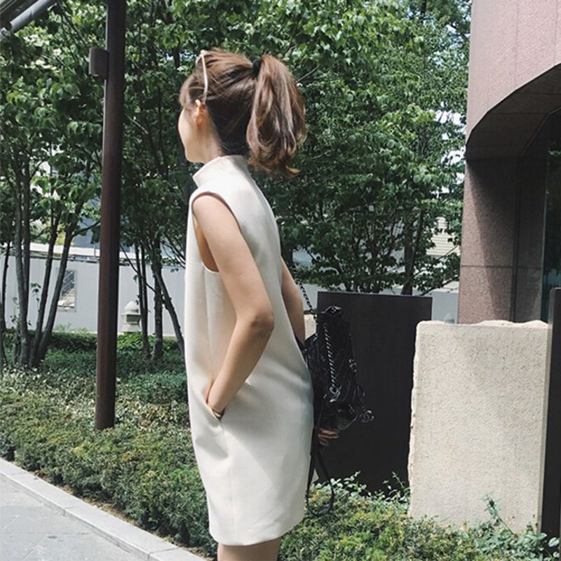 Đầm sát nách họa tiết thêu phong cách thời trang dành cho nữ