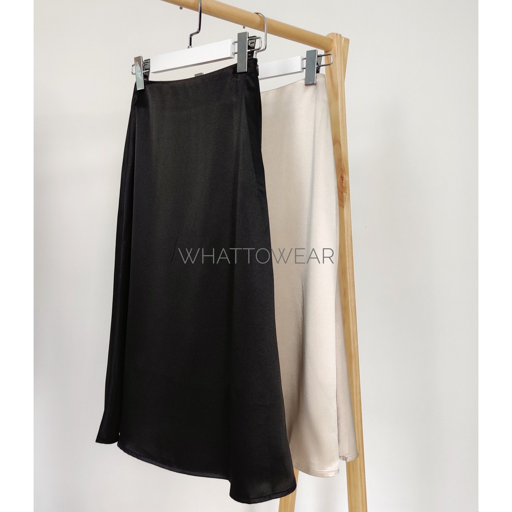 Chân váy dáng dài, chân váy lụa 2 lớp - by whattowear | BigBuy360 - bigbuy360.vn