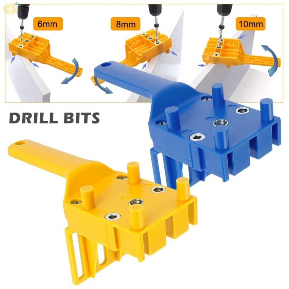 【VARSTR】Woodworking Dowel Jig 6 8 10mm Drill Bit Handheld Drill Guide Hole Locator