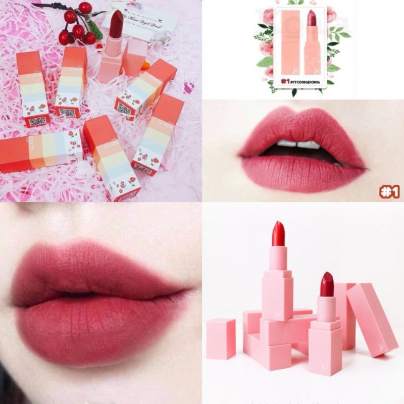 SON THỎI LÌ SEOUL G'ANI H. LIPSTICK - 01 hồng đất pha chút đỏ