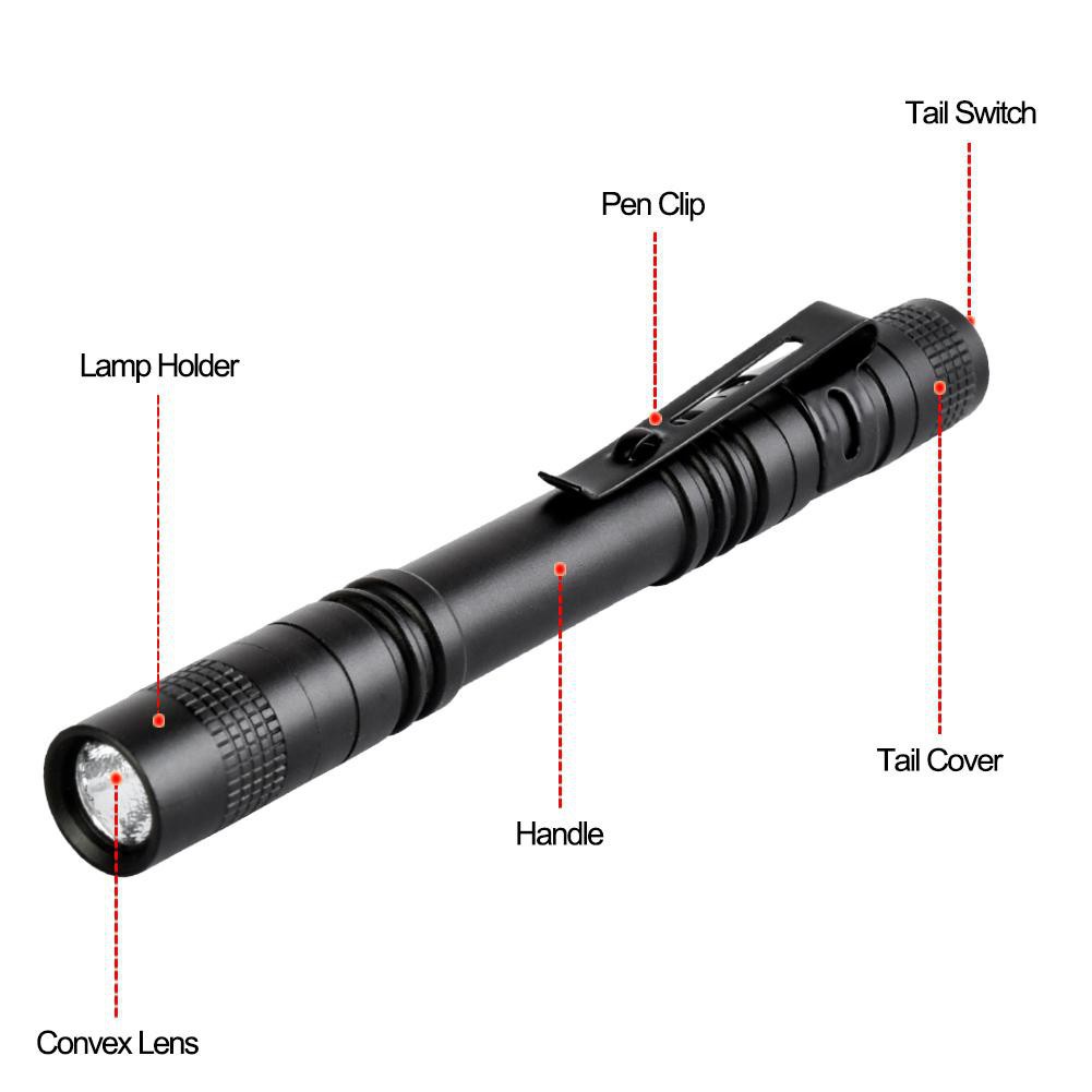 Đèn pin CREE Q5 LED hình cây bút kích thước 13.3 x 1.4cm tiện dụng