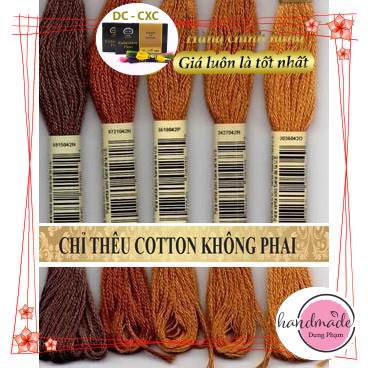 SET 5 TÉP CHỈ THÊU - MÀU NHƯ HÌNH - Chỉ thêu COTTON CXC/ MS 08