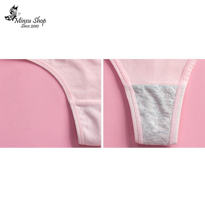 Quần lọt khe cotton cao cấp viền ren chất đẹp, quần lót nữ sexy cám dỗ mặc không bị hằn Minxu Shop 9125
