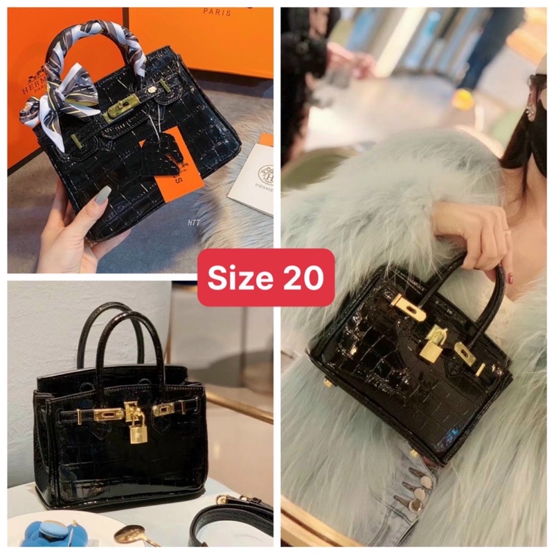 Túi Hờ Mờ 2 quai  da rắn size 25,30 cực chanh xả