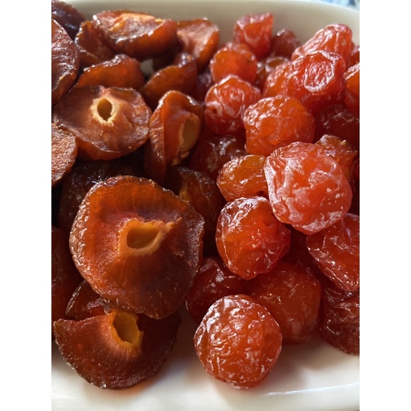 Ô mai mix 2 loại mận cơm + đào bổ hộp 500G