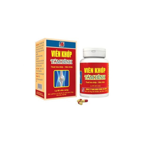 Viên khớp tâm bình - Hỗ trợ viêm khớp dạng thấp, chậm lão khóa khớp (Lọ 60 viên)
