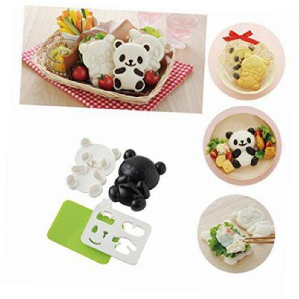 Set 4 Khuôn Làm Cơm Nắm Hình Gấu Trúc 3D