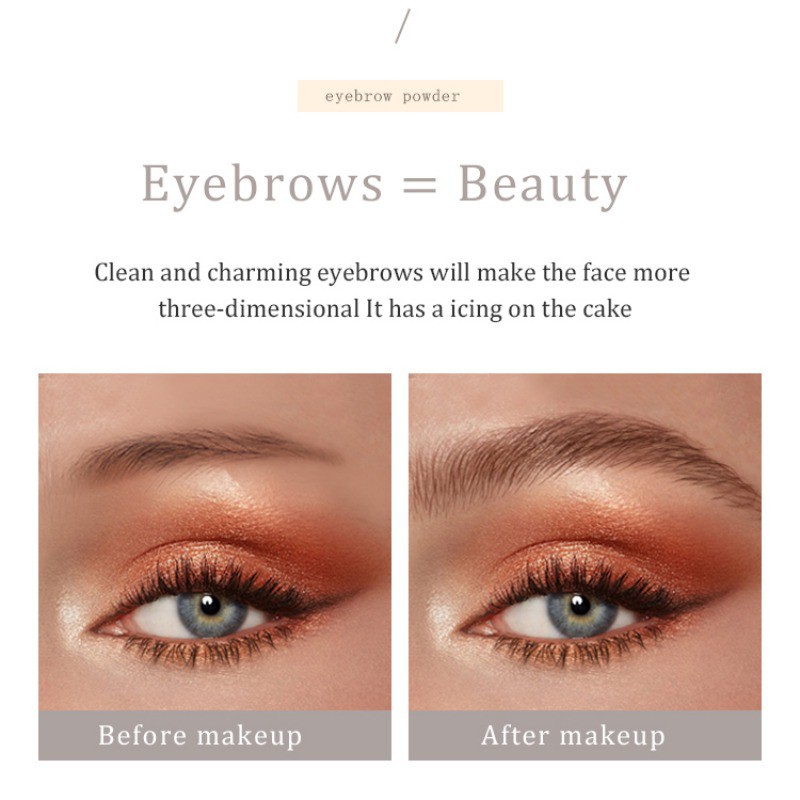 [Hàng mới về] Bột vẽ lông mày hai màu kèm cọ chống lem chống nước DNM | BigBuy360 - bigbuy360.vn