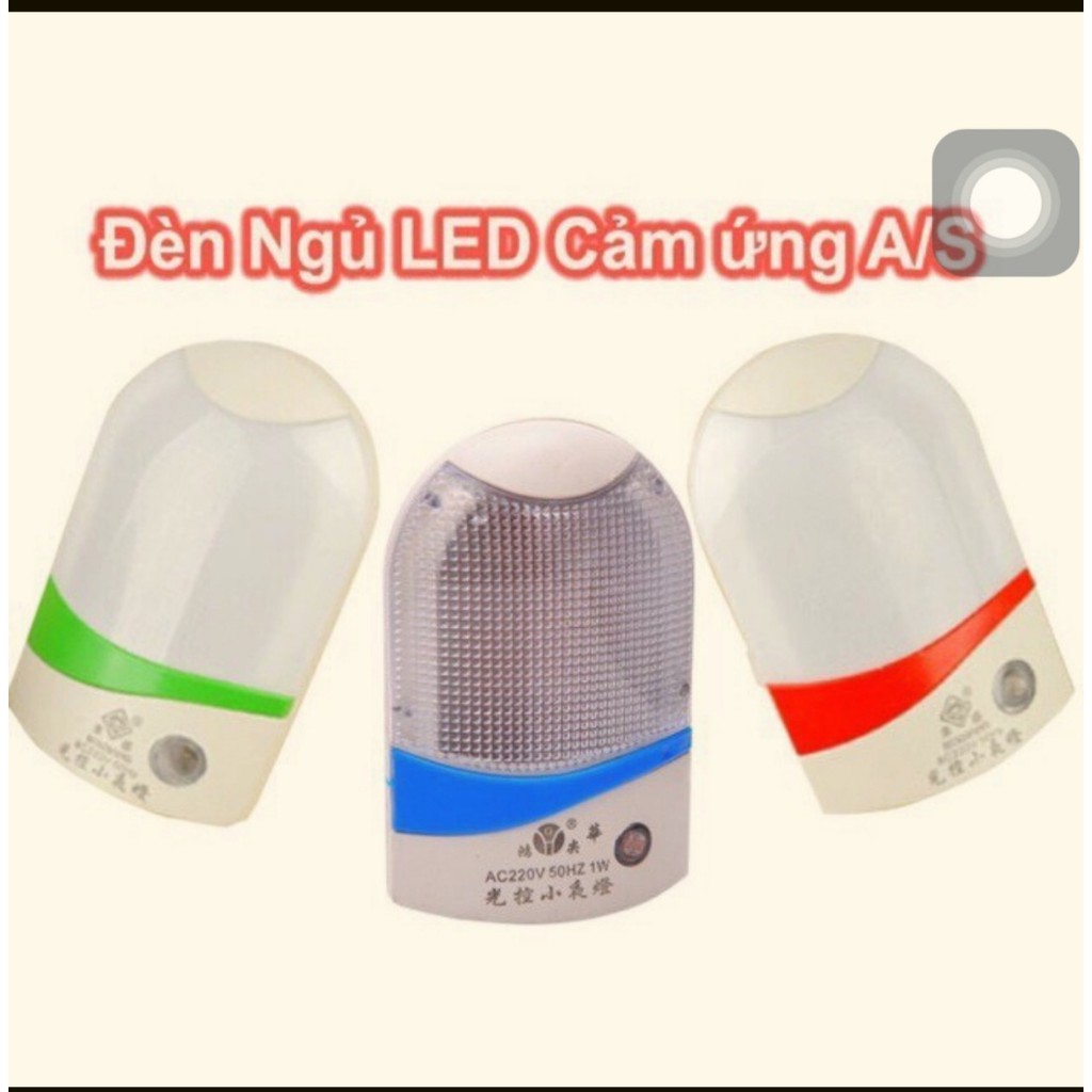 Đèn ngủ LED Hình Bầu Cảm Biến Sáng Tự Động 1W