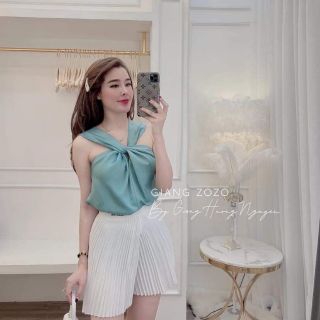 Áo lụa 2 dây bản to