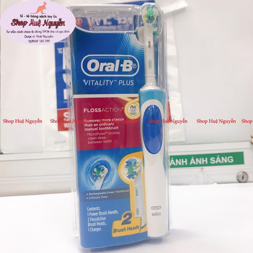 Bàn Chải Điện Oral B Vitality Pro White Electric Toothbrush tặng1 đầu bàn chải Úc