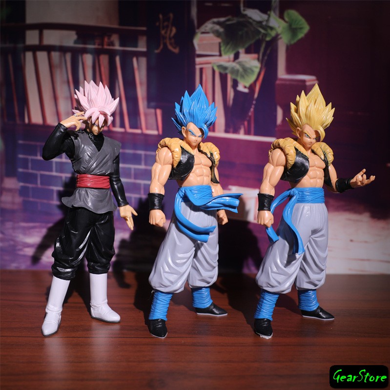 ( SẴN ) Mô hình nhân vật Dragonball Gogeta tóc xanh, Gogeta tóc vàng, Goku Rose 31cm