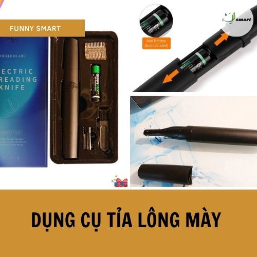 Máy tỉa chân mày mini, máy cắt tỉa tóc, lông mày cắt tỉa lông đa năng dùng pin mini, tỉa lông vùng kín nam nữ