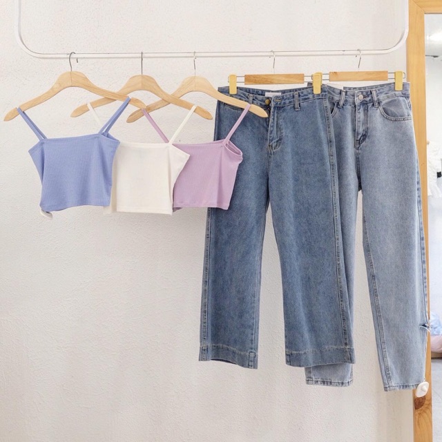 Sibling House - Áo hai dây cotton dáng ôm đủ màu Sib