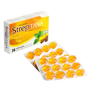 Viên Ngậm Ho STREPTANA hỗ trợ làm giảm ho bảo vệ sức khỏe - Hộp 24 viên