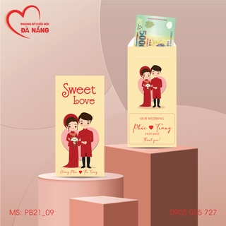 Bì cưới hỏi in tên CD - CR - Xấp 10 cái