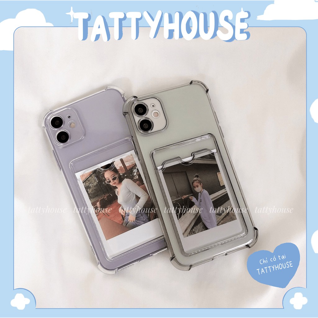 Ốp Lưng Iphone Trong Suốt Có Ngăn Cài Thẻ, Ảnh - Ốp Iphone 6/6S/7/8/7P/8P/X/Xs/11/11Pro/11Prm/12/12Prm/12Mini