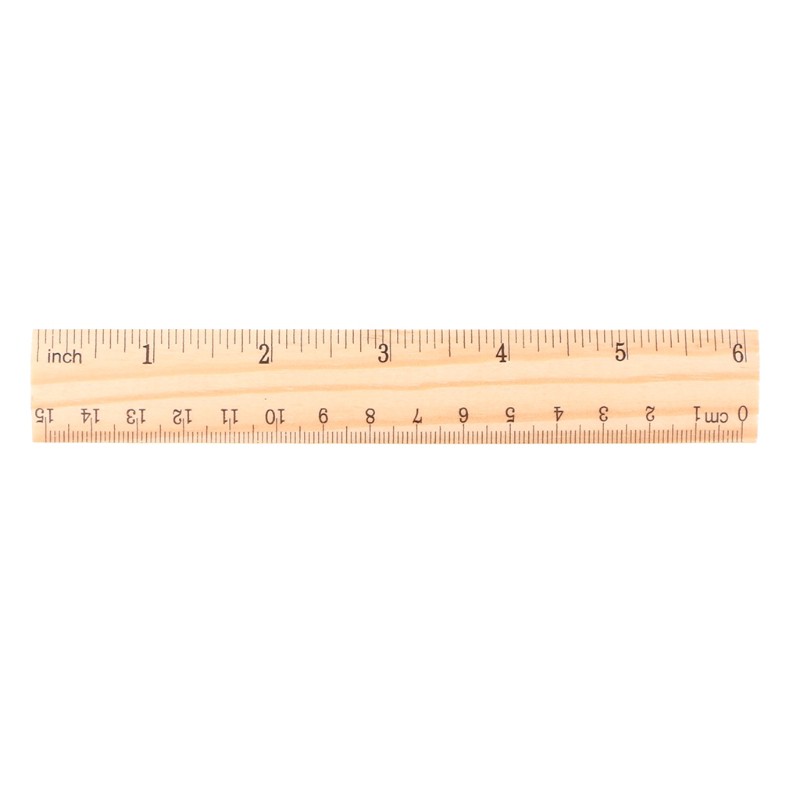 Thước Kẻ Hai Mặt Bằng Gỗ 15/20/30cm