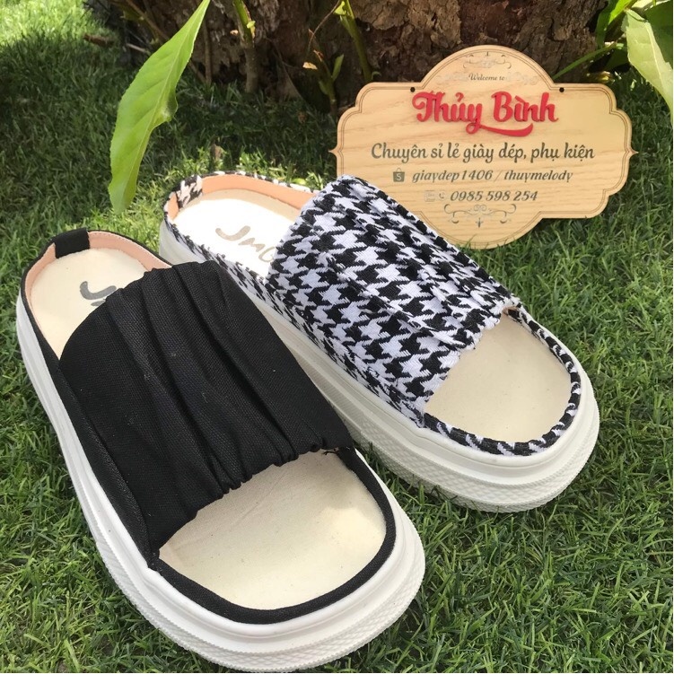 [Giá hủy diệt] dép quai dúm bánh bèo hàng cao cấp chất liệu cavas