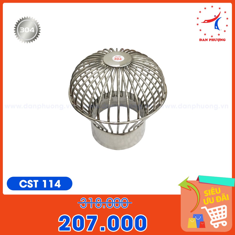 Cầu chắn rác sân thượng inox 304 - CST 60/90/114