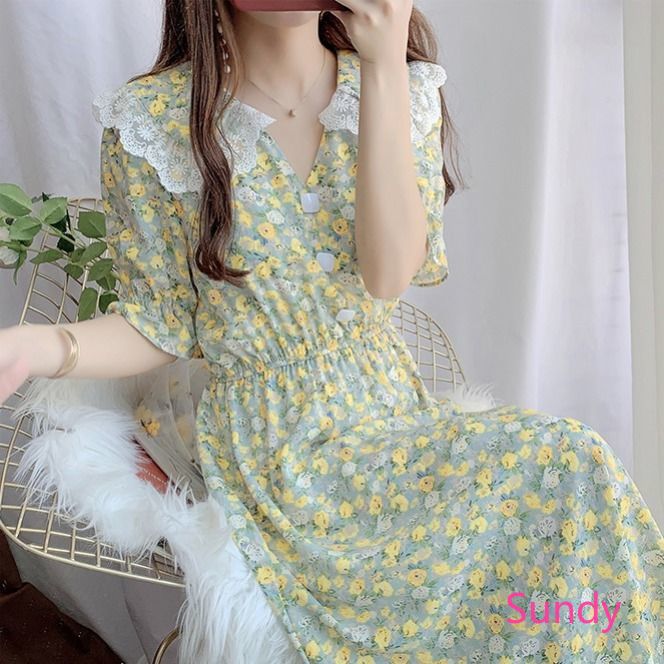 Đầm Vải Voan In Hoa Thời Trang Mùa Hè Dành Cho Nữ | BigBuy360 - bigbuy360.vn