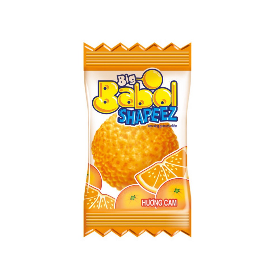 Kẹo sing gum Big Babol Shapeez Hỗn Hợp Cam và Dưa Hấu dạng dây treo (64 Viên) 415g