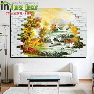 Giấy dán tường 💖FREESHIP💖 Giảm 30K Khi Nhập [Decal dán tường] Tranh dán 3d MS 27