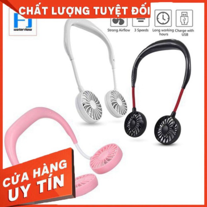 🌦️Bảo Hành 3 Tháng🌦️ Quạt Mini Mùa Hè Đeo Cổ Tích Điện Gấp Gọn, Điều Chỉnh Hướng Theo Ý Muốn Tiện Dụng- VietShop