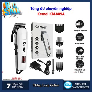 Tông Đơ Cắt Tóc Không Dây Chuyên Nghiệp Kemei KM- 809A  - Tông Đơ Cầm Tay Salon, Gia Đình Cao Cấp
